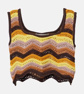 Bananhot Bananhot Kim crochet cotton-blend crop top
