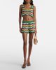Bananhot Bananhot Kim striped crochet cotton-blend shorts - 2