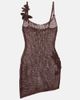 Bananhot Bananhot Maris open-knit lamé minidress - 1
