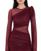 Bananhot Bananhot Marissa Mini Dress Burgundy - 1