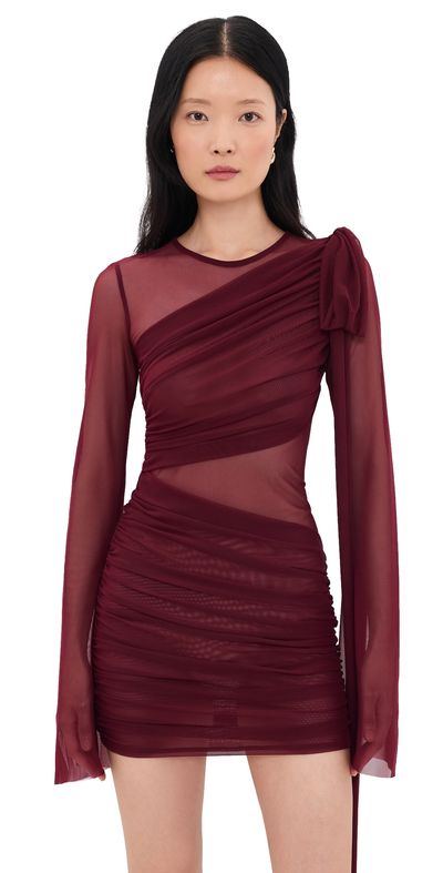 Bananhot Bananhot Marissa Mini Dress Burgundy