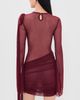 Bananhot Bananhot Marissa Mini Dress Burgundy - 3