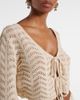 Bananhot Bananhot Miana open-knit cotton-blend crop top - 3