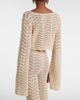Bananhot Bananhot Miana open-knit cotton-blend crop top - 4