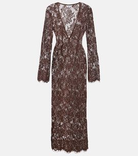 Bananhot Bananhot Millie cotton and silk lace maxi dress