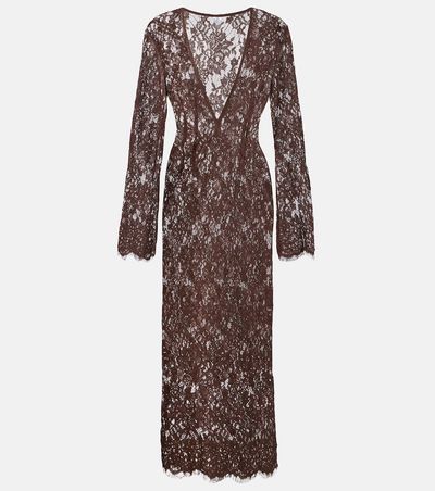 Bananhot Bananhot Millie cotton and silk lace maxi dress