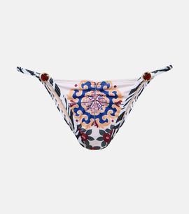 Bananhot Bananhot Pracy embellished printed bikini bottoms