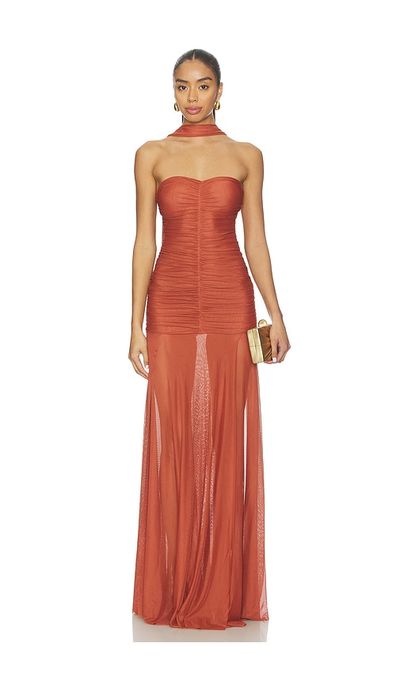 ross fall dresses Ladivine CD803 Prom Dress - Mocha-Gold