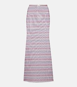 Bananhot Bananhot Solay chevron midi skirt