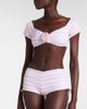 Bananhot Bananhot Stefani striped ruched shorts - 2