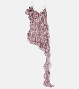 Bananhot Bananhot Zoe floral ruffled asymmetric minidress