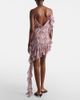 Bananhot Bananhot Zoe floral ruffled asymmetric minidress - 5