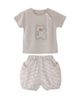 Banblu Banblu Bear Shirt & Checkered Shorts Set - 1