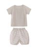 Banblu Banblu Bear Shirt & Checkered Shorts Set - 2
