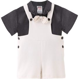 Banblu Banblu Check Bow Overall Set