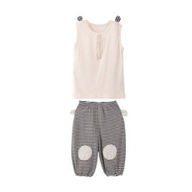 Banblu Banblu Top & Striped Pants Set