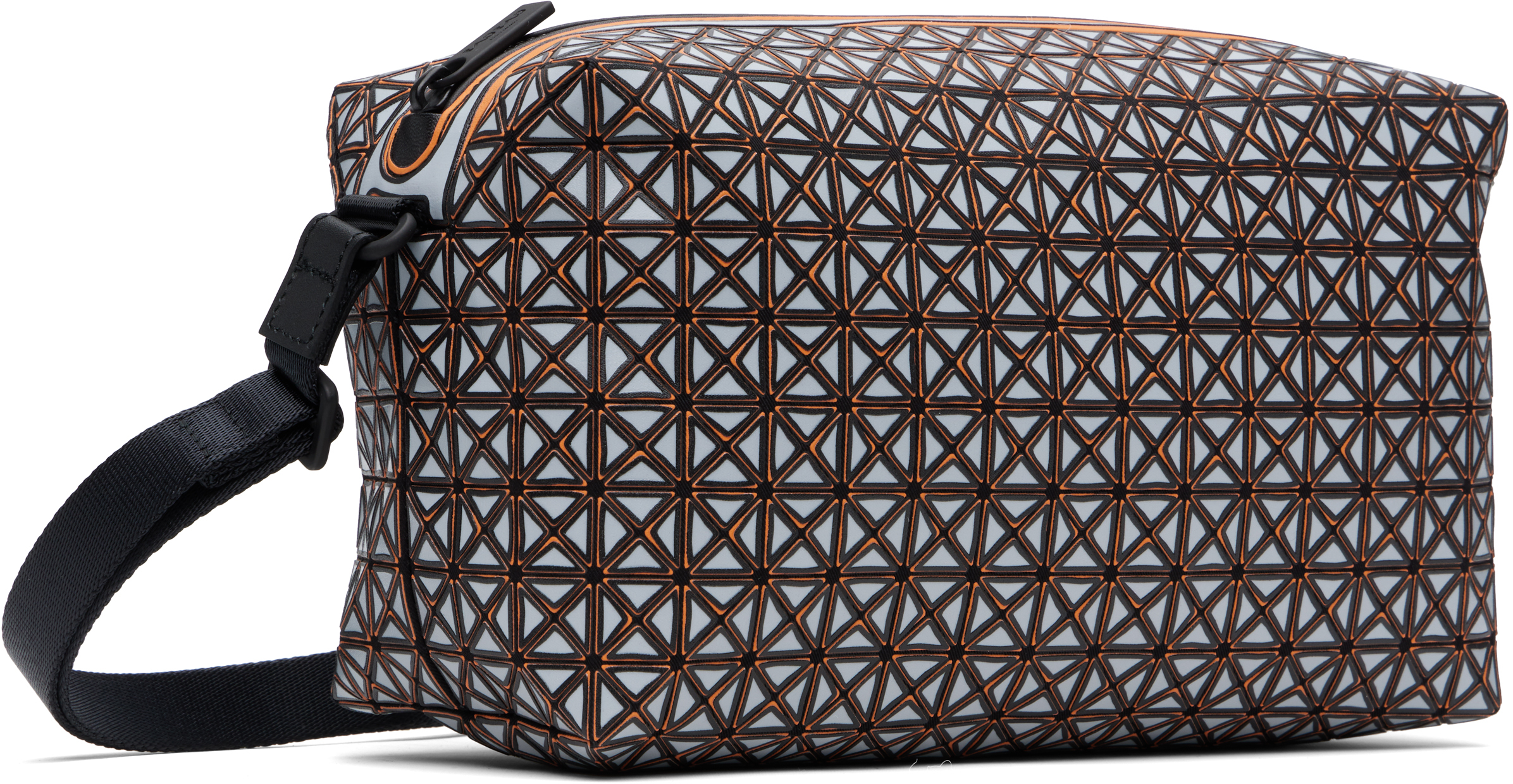 BAO BAO ISSEY MIYAKE - Gray & Orange Saddle Rough Bag