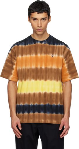 BAPE BAPE Brown Drip Stripe One Point T-shirt