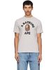 BAPE BAPE Gray College T-shirt - 1