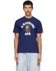 BAPE BAPE Navy College T-shirt - 1