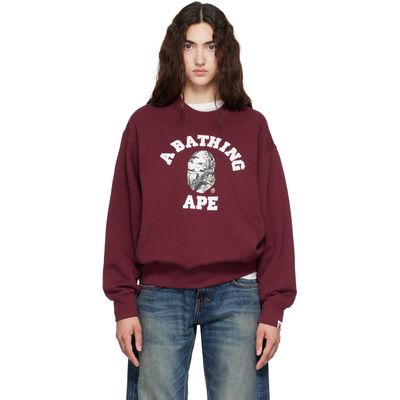 BAPE BAPE Red Tree Edge Camo College Relaxed Fit Crewneck Sweatshirt