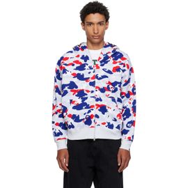 BAPE BAPE White & Blue STA Strike Camo Shark Full Zip Hoodie