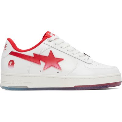 BAPE BAPE White & Red BAPE Sta #4 Sneakers
