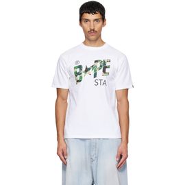 BAPE BAPE White ABC Camo 'BAPE STA' T-shirt