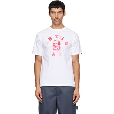 BAPE BAPE White ABC Camo College T-shirt