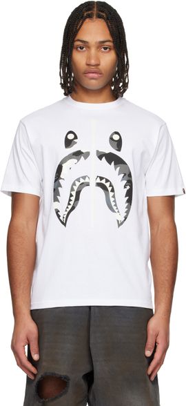 BAPE BAPE White City Camo Shark T-shirt