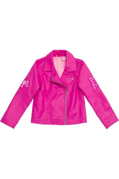 Barbie Barbie Iridescent Zip-Up Leather Jacket