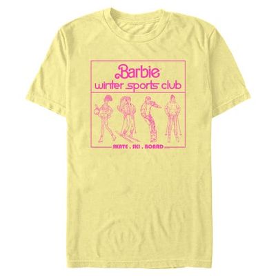 Barbie Barbie Men's Winter Sports Club Short Sleeve Graphic T-Shirt