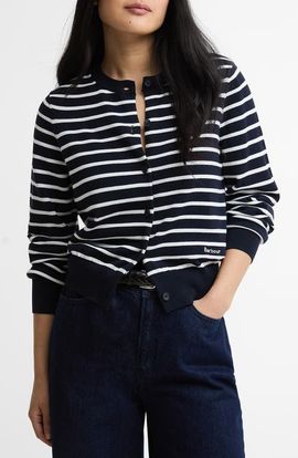 Barbour Barbour Baiton Stripe Cotton Cardigan