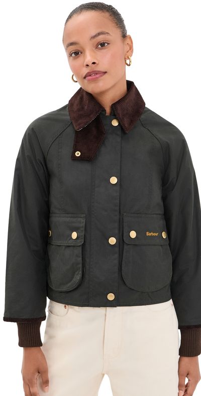Barbour Barbour Barbour Cropped Beadnell Wax Jacket Sage/Ancient