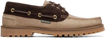 Barbour Barbour Beige & Brown Re-Engineered Deck Boat Shoes