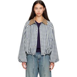 Barbour Barbour Blue & White Ovingham Gingham Casual Jacket
