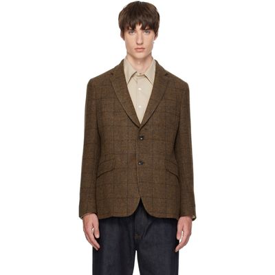 Barbour Barbour Brown Gosforth Moons Check Blazer