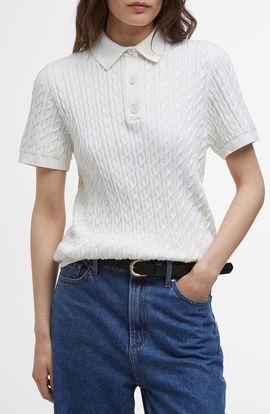 Barbour Barbour Cable Cotton Polo Sweater