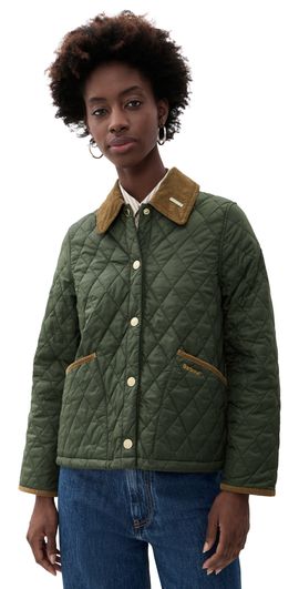 Barbour Barbour Cropped Liddesdale Quilted Jacket Olive/Classic