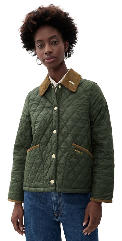 Barbour Barbour Cropped Liddesdale Quilted Jacket Olive/Classic