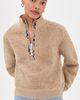 Barbour Barbour Fawne Fleece Quarter Zip Warm Trench - 2