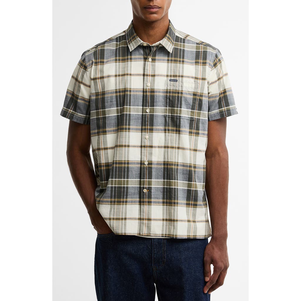 Barbour Barbour Grassbeach Plaid Short Sleeve Cotton Button-Up Shirt