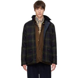Barbour Barbour Green & Navy Tartan Bedale Wool Jacket