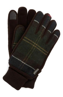 Barbour Barbour Hackney Tartan Mixed Media Touchscreen Gloves