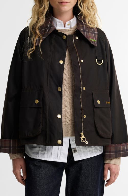 Barbour Barbour Icons Tartan Collar Spey Waxed Cotton Jacket