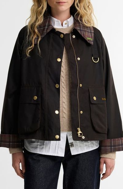 Barbour Barbour Icons Tartan Collar Spey Waxed Cotton Jacket