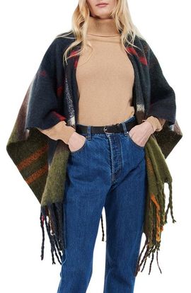 Barbour Barbour Isla Bouclé Plaid Shawl