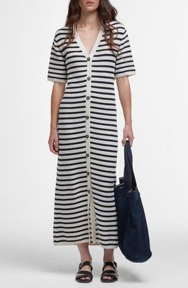 Barbour Barbour Isla Breton Stripe Cotton Maxi Dress