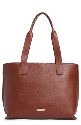 Barbour Barbour Large Alder Leather Tote Bag