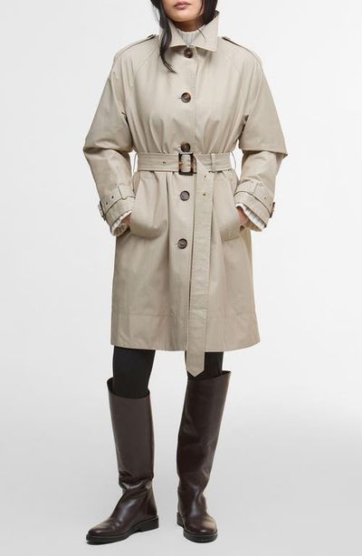 Barbour Barbour Maia Water Repellent Cotton & Nylon Trench Coat